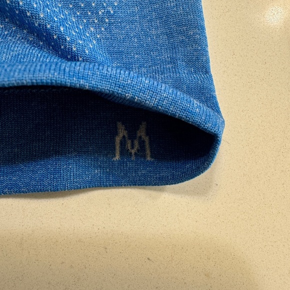 Lululemon Polo Shirt Mens Size Medium Color Blue Performance Short Sleeve Golf - Picture 5 of 8